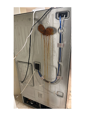 Broken refrigerator